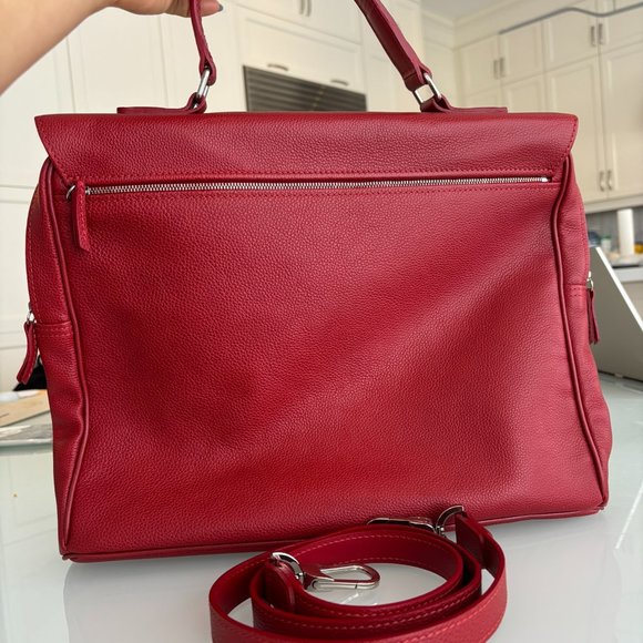 Red Longchamp laptop bag/briefcase - Picture 2 of 7
